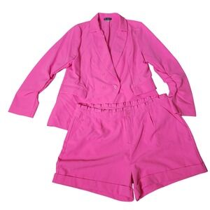 Venus Jacket Shorts Set Suit 20 Barbie Pink High Waist Lined